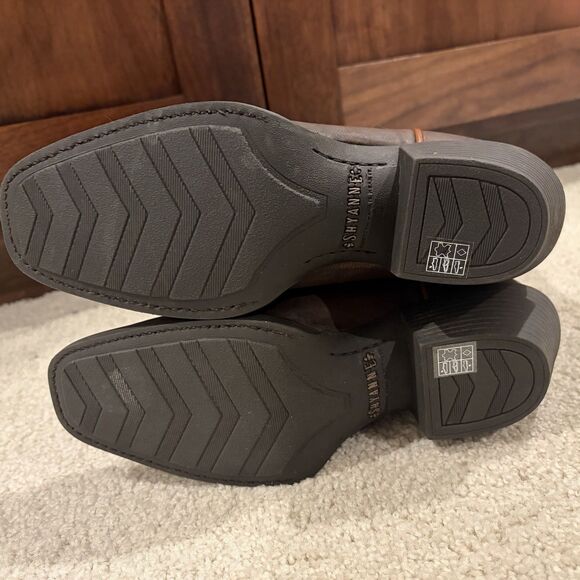 NEW Shyanne Jesse Performance Western Boots Women 7 Dark Brown Leather Handcraft - Picture 7 of 9